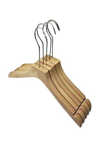 Generic Pack of 5 Non-Slip Swivel Hook Wooden Hangers