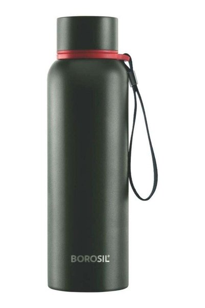Generic Borosil Vacuum Insulated Copper Coated Inner Trek Water Bottle Green