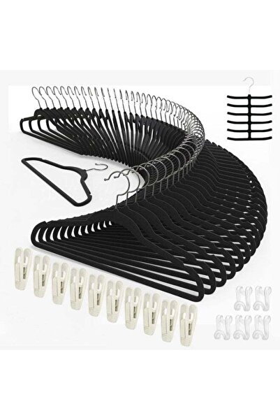 Generic Clothes Hangers 50 Pack Velvet Ultra Thin Space Saving Coats Clothes ...
