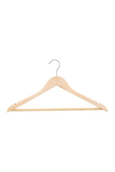 Generic 4-piece wooden hanger beige