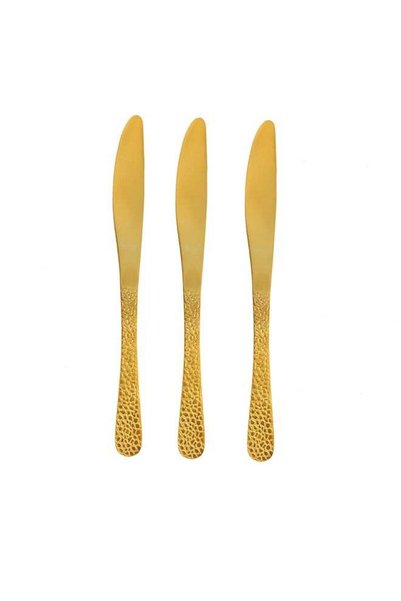 Generic Royalford 3pcs 20cm Stainless Steel Dessert Knife RF11994 Stylish Gol...