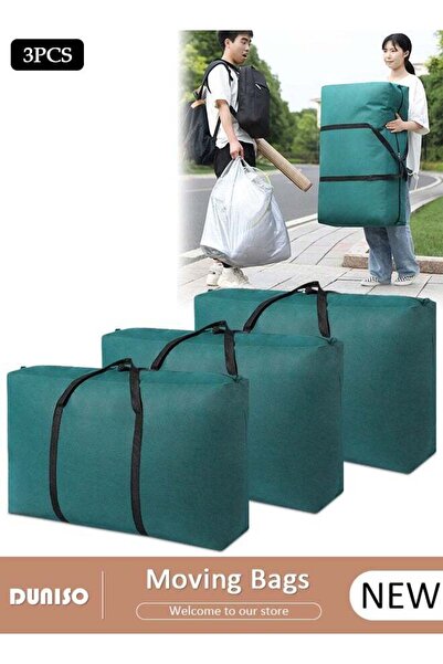 Generic 125L Collapsible Moving Bags, 3 Packs Organizing Bags with Zippers an...