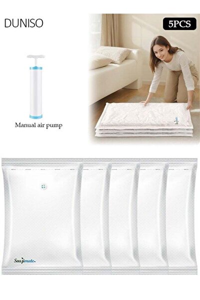 Generic 100x80CM Vacuum Storage Bags 5 Pack, Heavy-Duty Reusable Space Saver ...