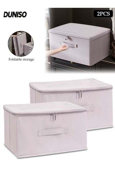 Generic 2Pcs Wardrobe Clothes Organizer, Foldable Storage Bins Organizer with...