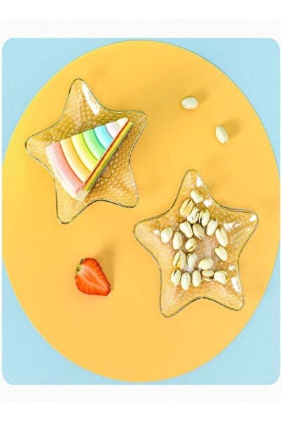 Generic 6 Pack Starfish Shaped Clear Plastic Plates Dessert Plates Snack Dish...