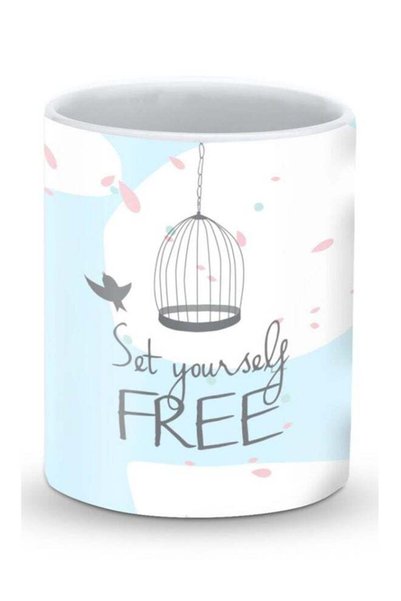 Generic Premium Set Yourself Free Designer Mug White/Blue