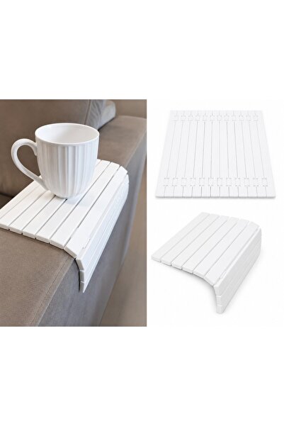 OEM Tavă flexibilă pentru cotiera canapelei, albă, pliabilă, design modular