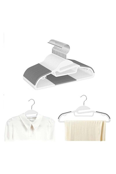 Generic Plastic Hangers, 20 Pack Durable Heavy Duty Hangers with Non-Slip Des...