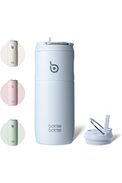 Generic bottlebottle Stainless Steel Drinking Bottle with Straw, 500 ml, Leak...