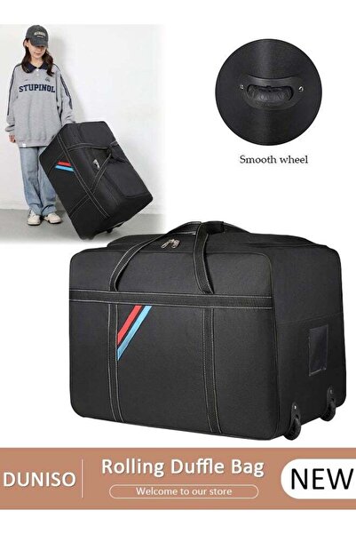 Generic Expandable Foldable Rolling Duffle Bag with 2 Wheels,Suitcase Collaps...