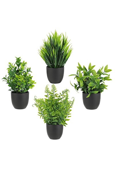 Generic Brand Set de 4 plante artificiale în ghiveci – Plante artificiale de ...