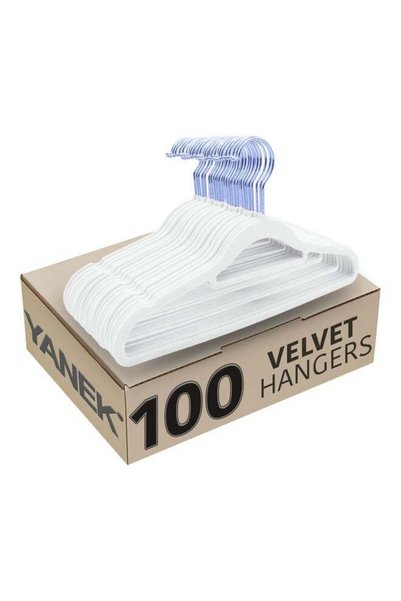 Generic Yanek Non Slip Ultra Thin Velvet Hangers with 360 Degree Rotating Hoo...