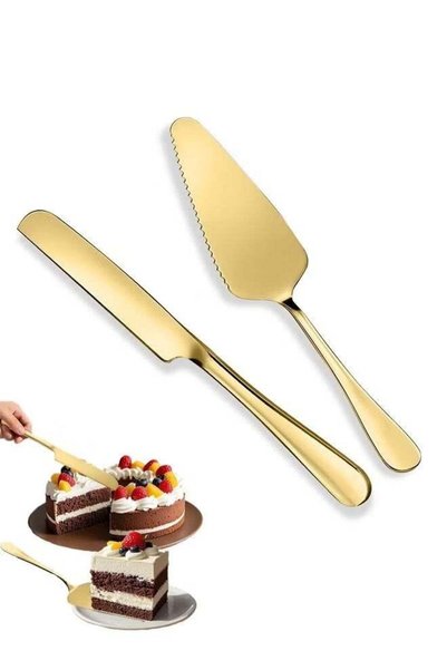 Generic Cake Serving Set, Wedding Cake Knife and Server Set, Cake Cutting Ute...