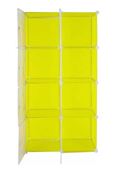Generic Storage Organizer - 8-Cube DIY Plastic Closet Cabinet with Doors | Mo...