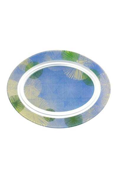 Generic 35cm Glass Oval Food Serving Platter Tray , Snow flakes, Break and Ch...