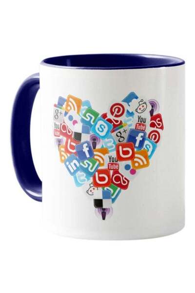Generic Mug For Social Media Addict White & Blue 11ml