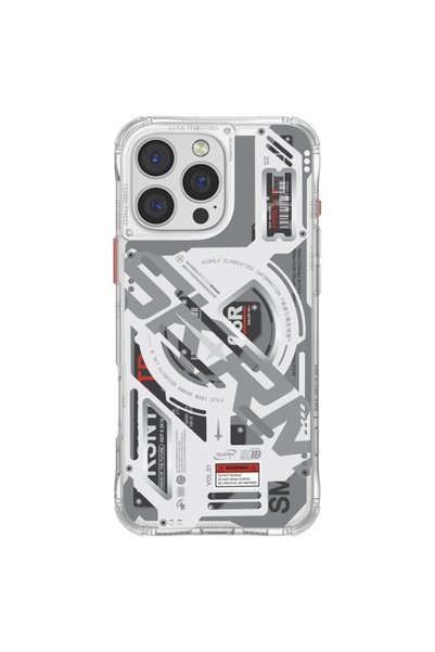 NO BRAND Husă SKINARMA ECHO pentru iPhone 16 Pro 6.3 transparentă cu încărcar...