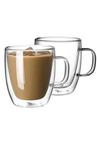 Generic 2 Pcs Double Wall Insulated Glasses Espresso Mugs, Glass Coffee Mugs ...