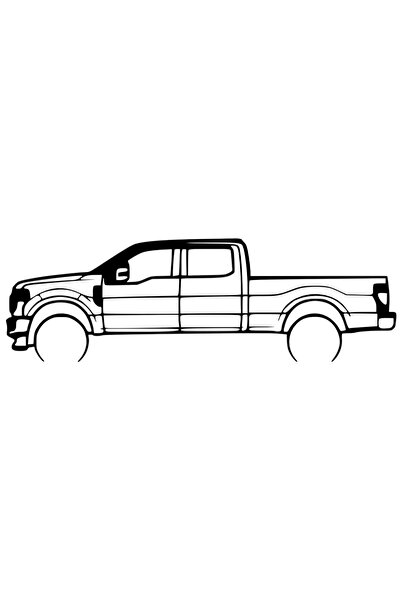 OEM Decor Ford F-250 (Super Duty) – Siluetă 3D, design auto minimalist