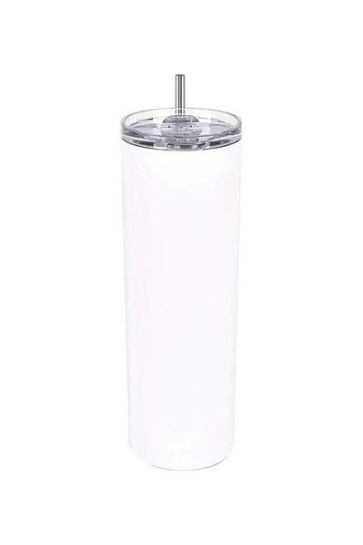 Generic Insulated Tumbler With Straw White