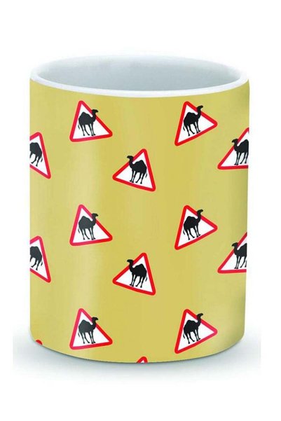 Generic Premium Camel Signs Designer Mug Beige/Red/Black