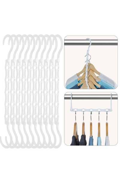 Generic 10Pcs Multi-Functional Non-Slip and Windproof Magic Hangers | 5-Hole ...