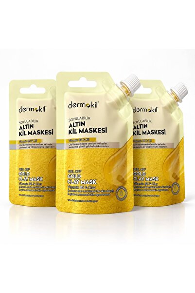 Dermokil Soyulabilir Altın Kil Maske 50 ml X 3 Adet