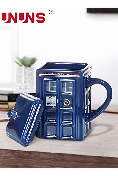 Generic Coffee Mugs,Doctor Who Tardis Police Box Ceramic Coffee Mug,Square Sh...