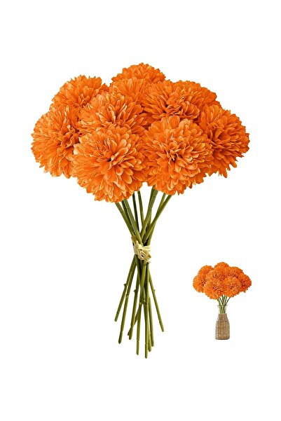 Generic Brand Set de 12 flori artificiale tip bilă, hortensii din mătase port...