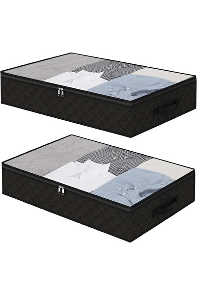Generic 2 Pcs Underbed Storage Bags, Storage Containers with Clear Window and...