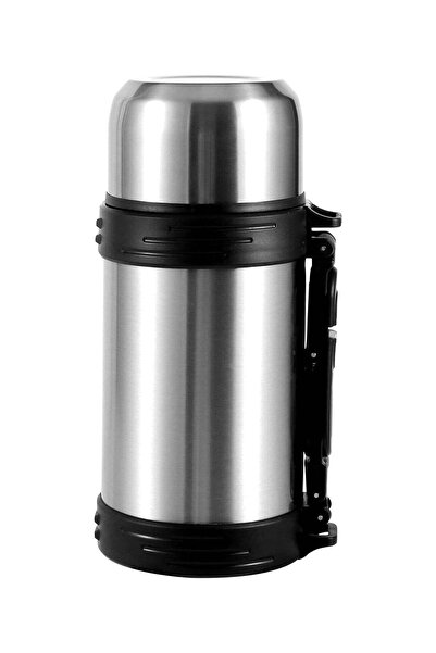 Generic 1.2L Stainless Steel Vacuum Jug Flask Thermos 5031 in Silver and Blac...