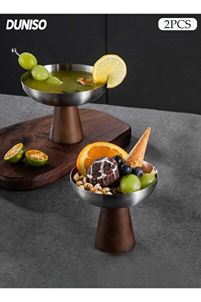 Generic 2Pcs Ice Cream Cup Stainless Steel Dessert Cup Sauce Bowl Multi-funct...