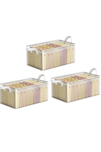Generic Clothes Storage Box Stackable Storage Bins Foldable Storage Bags, Clo...