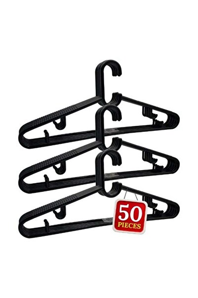 Generic Duravel Plastic Hanger 50 Pcs Set, Non-Slip Clothes Hangers for Wardr...