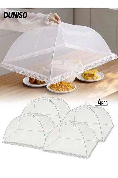 Generic 4 Pack Pop Up Mesh Food Covers, 32x32cm Reusable Umbrella Tent Screen...