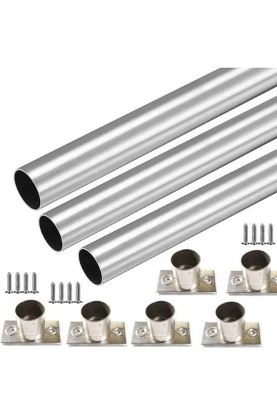 Generic 95 Cm Wardrobe Bar Clothes Rod Closet And Cupboard Organizer Round Ch...