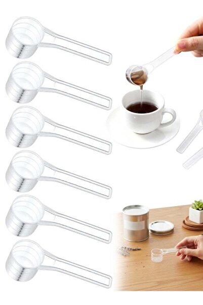 Generic 6 Pack Plastic Tablespoon Scoop, 15ml Tablespoon 15cc Long Handle, Ta...