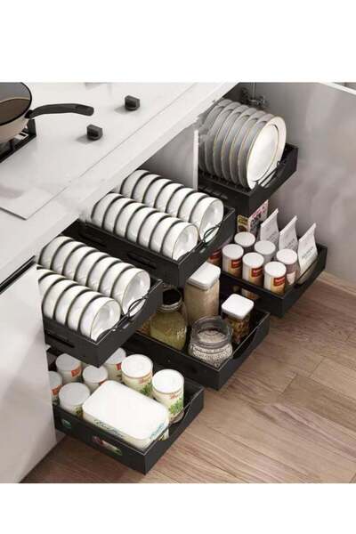 Generic Pull out Cabinet Organizer for Kitchen Cabinet, Heavy Duty Slide out ...