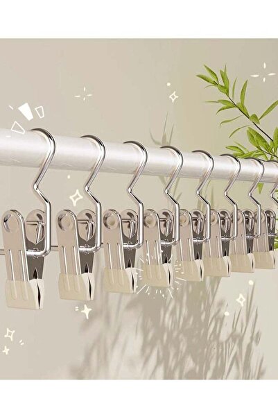 Generic 10Pcs Space-Saving Clothespin, Upgrade Double Head Clamp Dipped Hange...