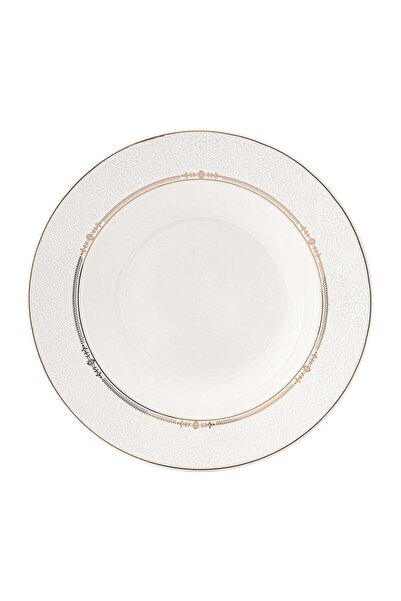 Generic Shallow ISLA New Bone China Soup Plate 22 cm – Classic White Deep Pla...
