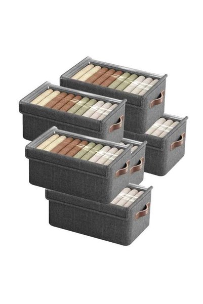 Generic 6pcs Wardrobe Clothes Organizer,Clothes Foldable Storage Box with Tra...