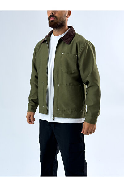 COCOPELLI Coc3495 khaki men's jacket with velvet collar