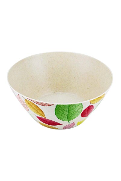 Generic Ecoware Bamboo Fibre Salad Bowl, 24 x 12.5cm, Leaves Design – Eco-Fri...
