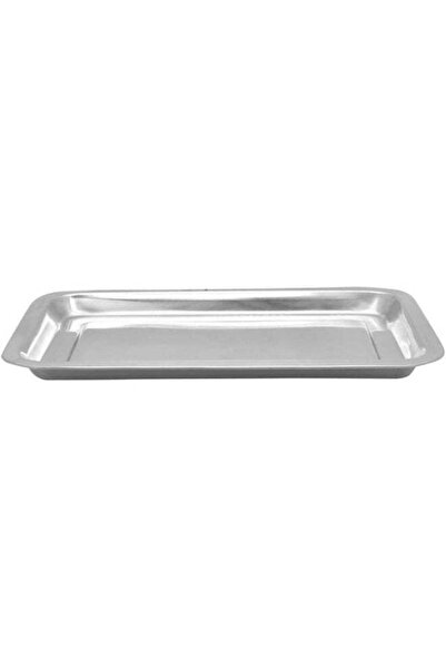Generic RAJ STEEL SERVING TRAY, 48 X 36 CM , SILVER, SST003 , 1 PC Silver 48x...