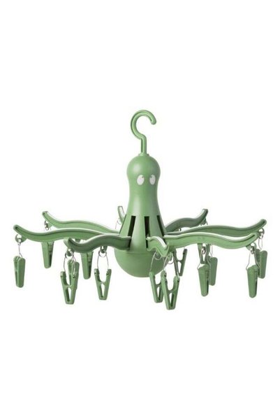 Generic PRESSA Hanging dryer 16 clothes pegs, green