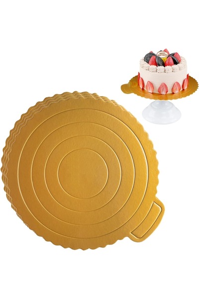 Generic Cake Boards, 10 Inch Round Cardboard Base for Baking and Dessert Disp...