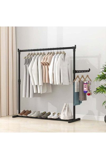Generic 68CM Clothes Dryer Rack with Wheels, Metal Freestanding Clothes Rail ...