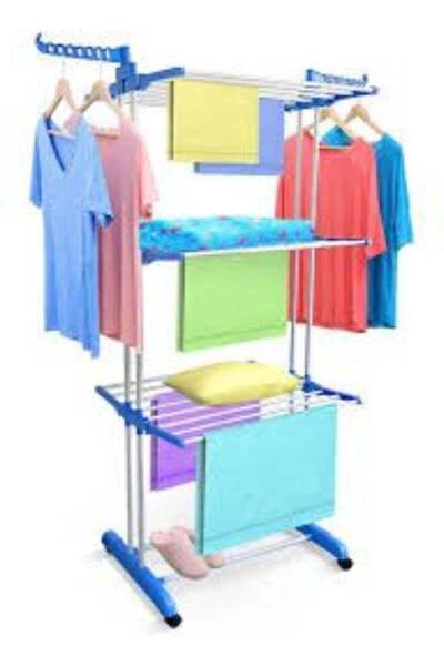 Generic Stainless Steel 3 Layers Clothes Hanger