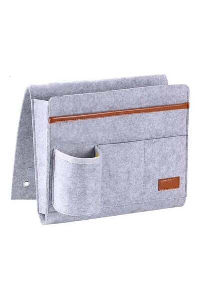 Generic Bedside Caddy Organizer Bag Grey