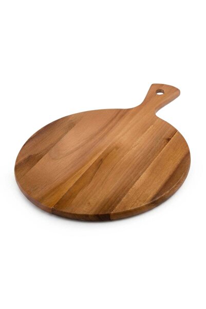 Generic Billi Round Paddle Pizza Board, Wooden, Brown | Pizza Serving Board f...